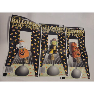 Lot of 3 Halloween Lamp Ghost Witch Jack O Lantern Hermitage Pottery